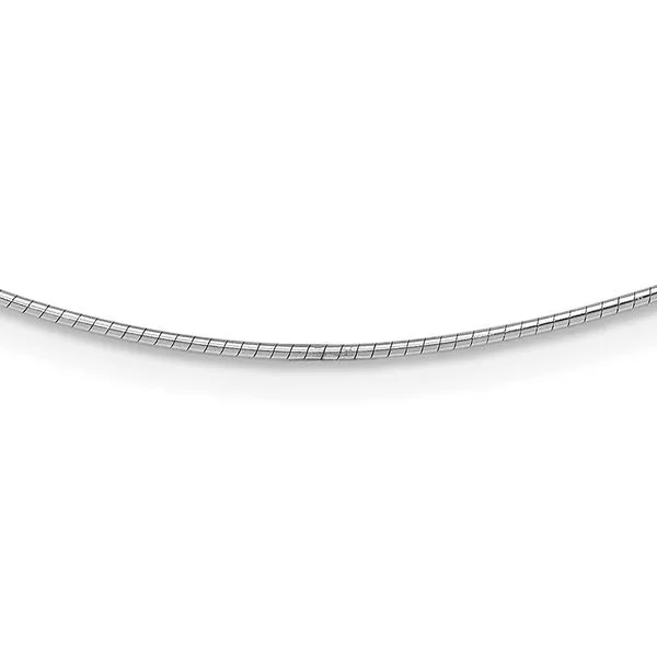 Leslie's 14K White Gold 1MM Round Detachable clasp Omega Necklace Diamond Design Jewelers Somerset, KY