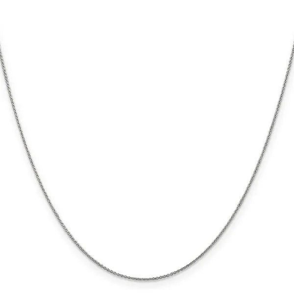 Leslie's 14K White Gold .8mm Round Cable Chain Image 2 Johnson Jewellers Lindsay, ON