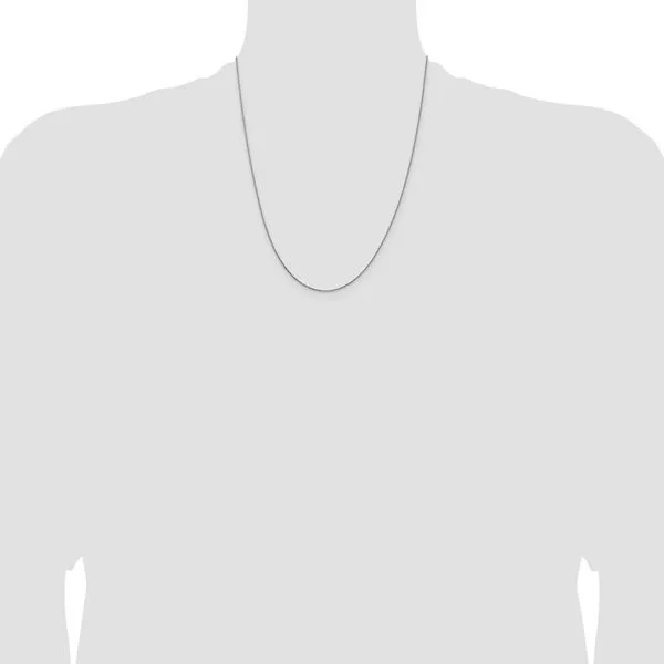 Leslie's 14K White Gold .8mm D/C Quadra Wheat Chain Image 4 Atlanta West Jewelry Douglasville, GA