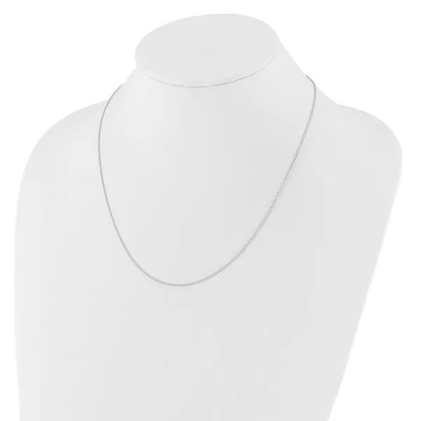 Leslie's 14K White Gold Adjustable 1mm Wheat Chain Image 3 Diamond Design Jewelers Somerset, KY