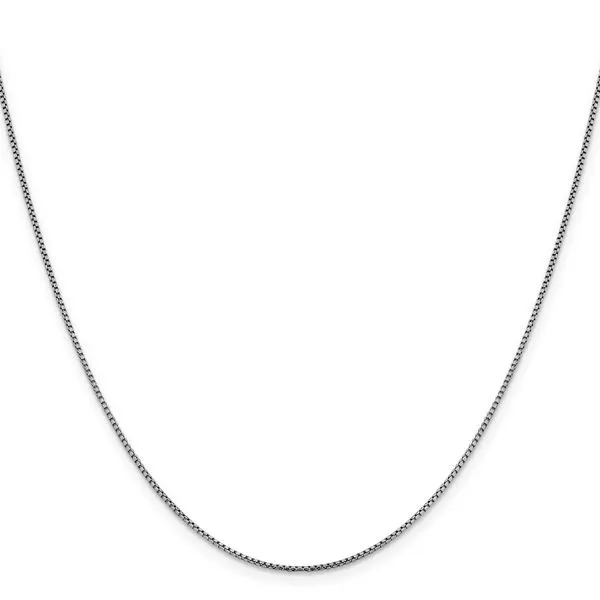 Leslie's 14K White Gold 1.1mm Sparkle Round Box Chain Image 2 Diny's Jewelers Middleton, WI