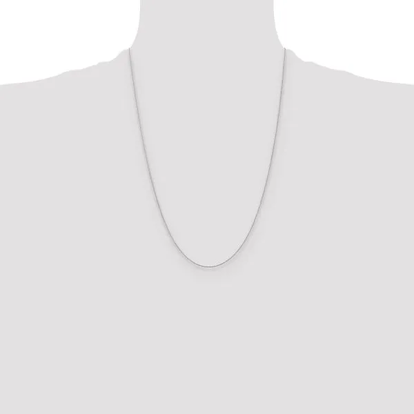 Leslie's 14K White Gold .8mm D/C Wheat Chain Image 4 Johnson Jewellers Lindsay, ON