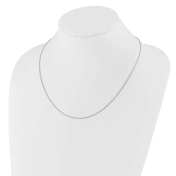 Leslie's 14K White Gold Adjustable 1.2mm D/C Rope Chain Image 3 Johnson Jewellers Lindsay, ON