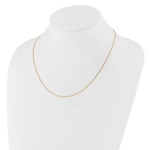 Leslie's 14K Adjustable .8mm Box Chain Image 3 Johnson Jewellers Lindsay, ON