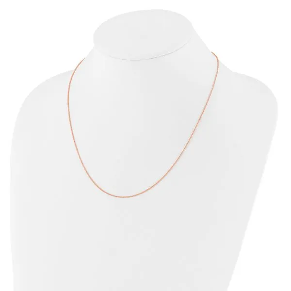 Leslie's 14K Rose Gold Adjustable 1mm Wheat Chain Image 3 Diny's Jewelers Middleton, WI