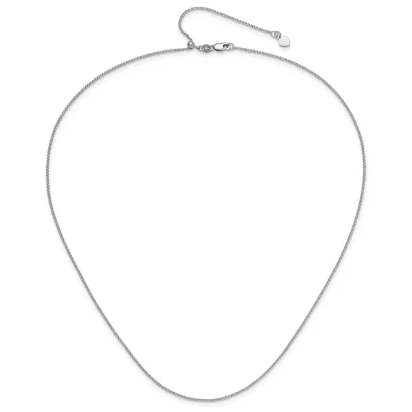 Leslie's 14K White Gold Adjustable 1.2 mm D/C Double Curb Chain Image 4 Diamond Design Jewelers Somerset, KY