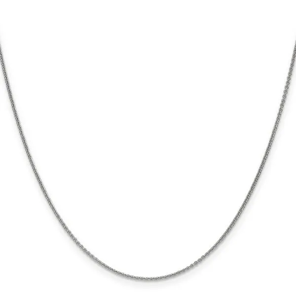 Leslie's 14K White Gold 1.1mm Round Cable Chain Image 2 Spencer's Jewelers Athens, GA
