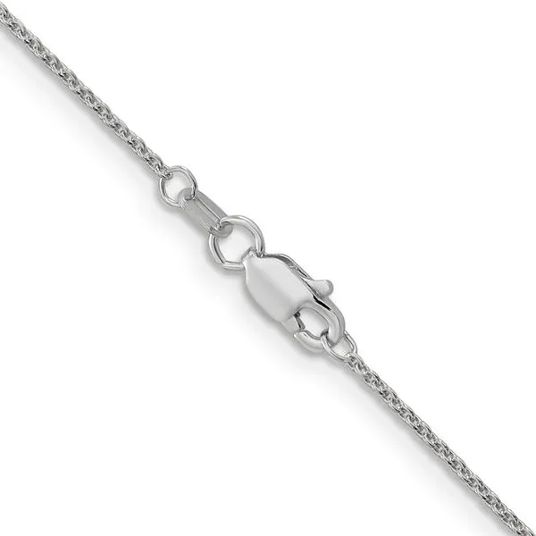 Leslie's 14K White Gold 1.1mm Round Cable Chain Image 3 Spencer's Jewelers Athens, GA