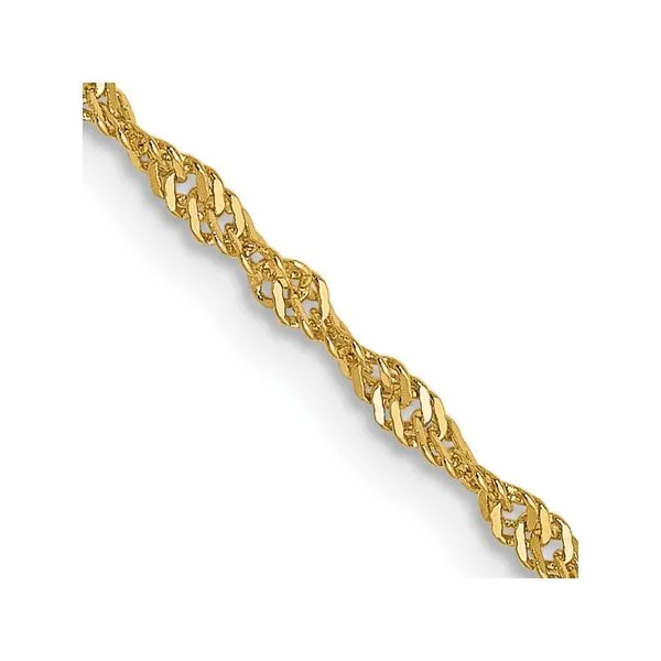 Leslie's 14K 1.3mm Singapore Chain Diamond Design Jewelers Somerset, KY