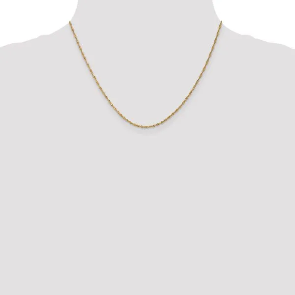 Leslie's 14K 1.3mm Singapore Chain Image 4 G.G. Gems, Inc. Scottsdale, AZ