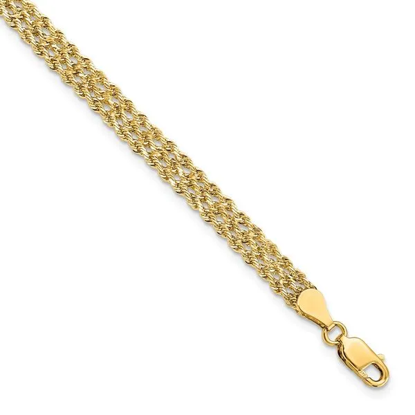 Leslie's 14K 4.5mm Wide Diamond-Cut Triple Rope Chain Johnson Jewellers Lindsay, ON