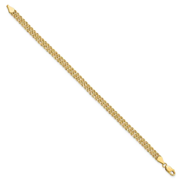 Leslie's 14K 4.5mm Wide Diamond-Cut Triple Rope Chain Image 2 Diny's Jewelers Middleton, WI
