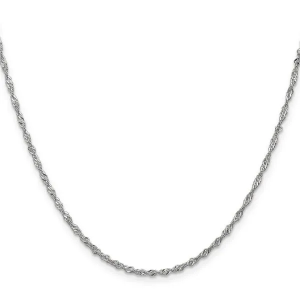 Leslie's 14K White Gold 1.6mm Singapore Chain Image 2 Jewelry Design Studio Jensen Beach, FL