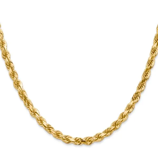 Leslie's 10K 4.5mm Diamond-Cut Rope Chain Image 2 Spencer's Jewelers Athens, GA