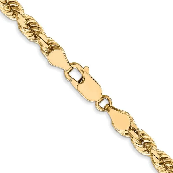 Leslie's 10K 4.5mm Diamond-Cut Rope Chain Image 3 Spencer's Jewelers Athens, GA