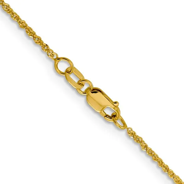 Leslie's 10k 1.3mm Sparkle Singapore Chain Image 3 Fairfield Center Jewelers Fairfield, CT