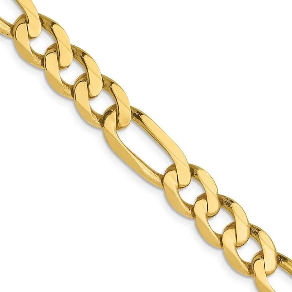Leslie's 10k 7mm Flat Figaro Chain Spencer's Jewelers Athens, GA
