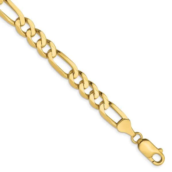Leslie's 10k 7mm Flat Figaro Chain Crews Jewelry Grandview, MO