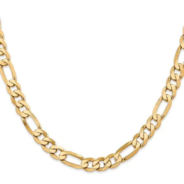 Leslie's 10k 7.5mm Flat Figaro Chain Image 2 Diamond Design Jewelers Somerset, KY