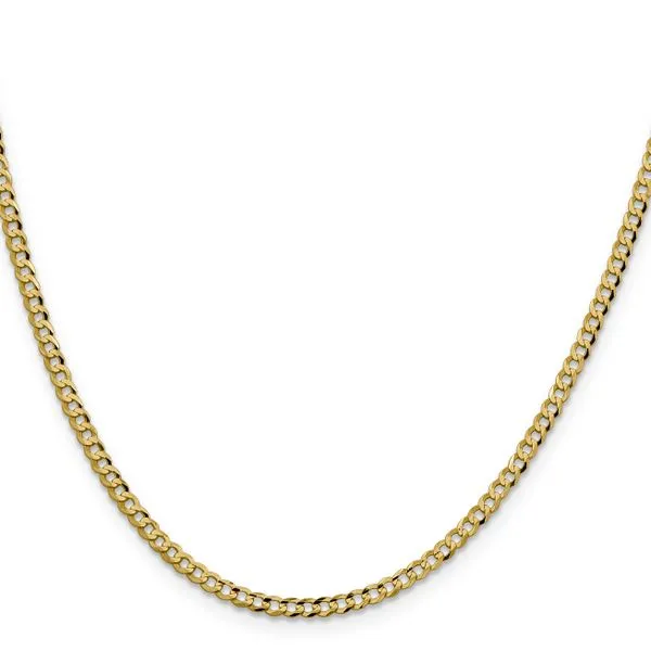 Leslie's 10k 3.1mm Lightweight Flat Cuban Chain Image 2 Spencer's Jewelers Athens, GA
