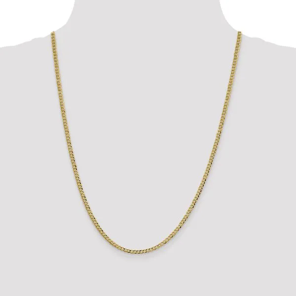 Leslie's 10k 3.1mm Lightweight Flat Cuban Chain Image 4 Spencer's Jewelers Athens, GA