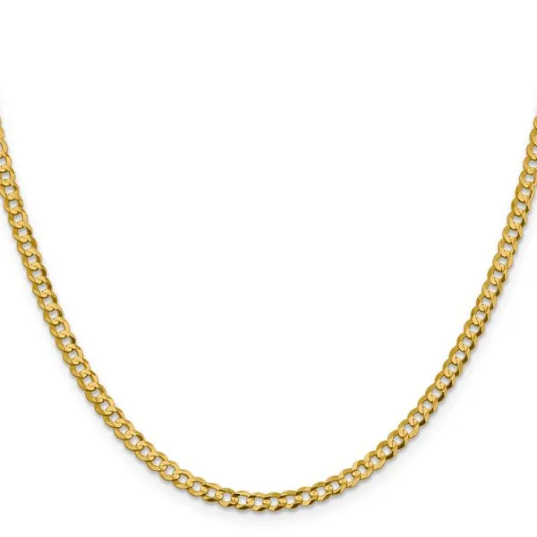 Leslie's 10k 3.7mm Lightweight Flat Cuban Chain Image 2 Johnson Jewellers Lindsay, ON