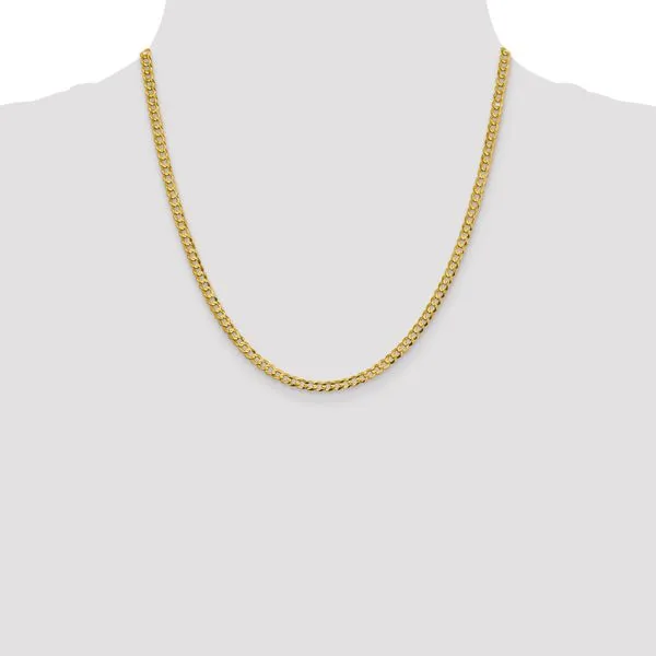 Leslie's 10k 3.7mm Lightweight Flat Cuban Chain Image 4 Johnson Jewellers Lindsay, ON