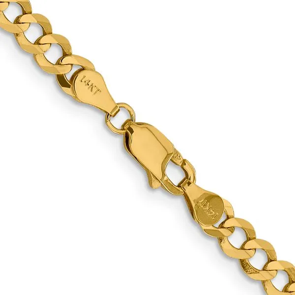 Leslie's 10k 4.7mm Lightweight Flat Cuban Chain Image 3 Spencer's Jewelers Athens, GA