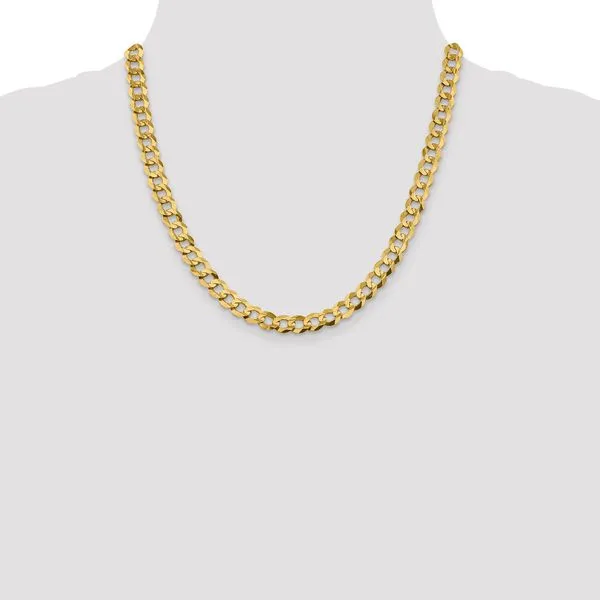 Leslie's 10k 8.3mm Lightweight Flat Cuban Chain Image 4 Spencer's Jewelers Athens, GA