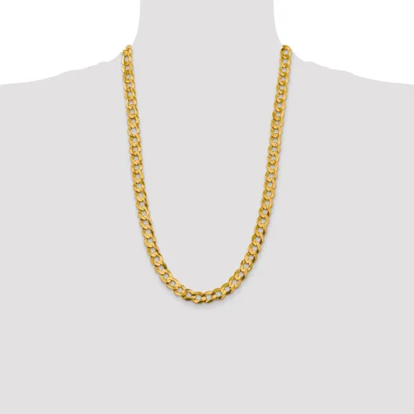 Leslie's 10k 9.4mm Lightweight Flat Cuban Chain Image 4 Johnson Jewellers Lindsay, ON