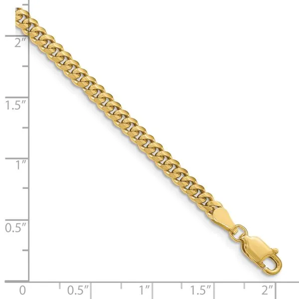 Leslie's 10k 3.5mm Solid Miami Cuban Chain Image 3 Spencer's Jewelers Athens, GA