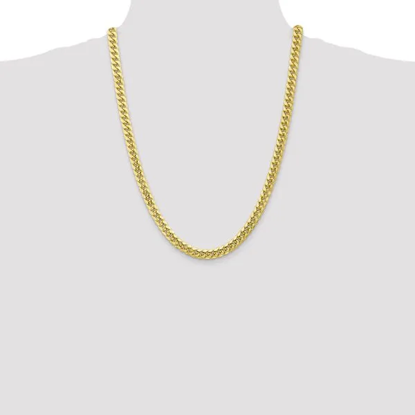 Leslie's 10k 6.75mm Semi-Solid Miami Cuban Chain Image 4 Spencer's Jewelers Athens, GA