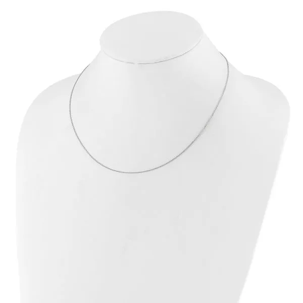 Leslie's 10k WG .95mm D/C Round Cable 1in+1in Adjustable Chain Image 4 Spencer's Jewelers Athens, GA