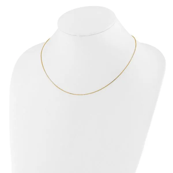 Leslie's 10k .85mm Box 1in+1in Adjustable Chain Image 4 Diny's Jewelers Middleton, WI