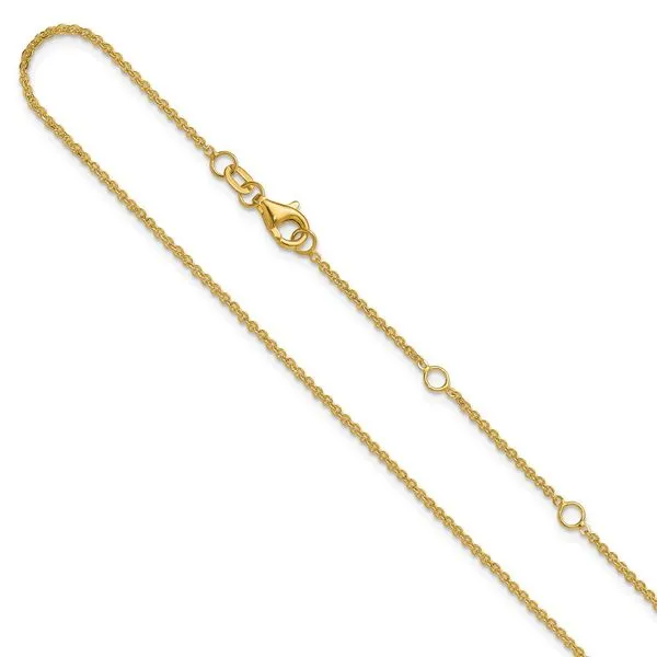 Leslie's 10k 1.4mm Flat Cable 1in+1in Adjustable Chain Grayson & Co. Jewelers Iron Mountain, MI