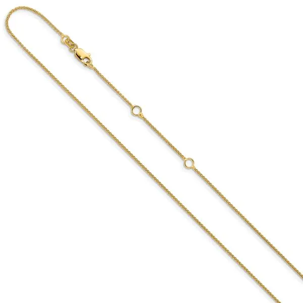 Leslie's 10k 1mm Baby Spiga 1in+1in Adjustable Chain Image 2 Grayson & Co. Jewelers Iron Mountain, MI
