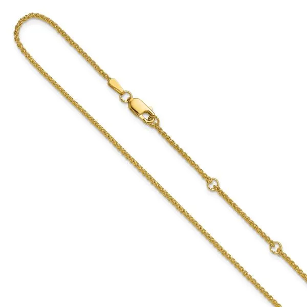 Leslie's 10k 1.5mm Spiga 1in+1in Adjustable Chain Valentine's Fine Jewelry Dallas, PA
