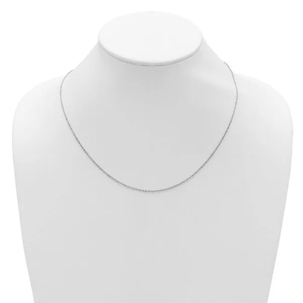 Leslie's 10K White Gold Adjustable 1.1mm Singapore Chain Image 3 Jewelry Design Studio Jensen Beach, FL