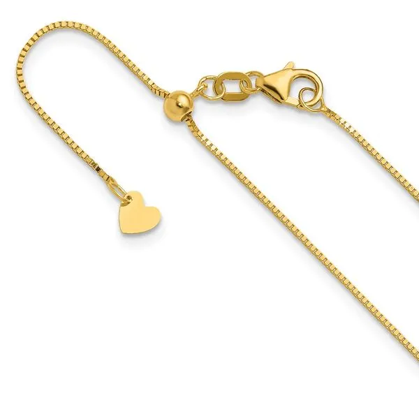 Leslie's 10K Adjustable .7mm Box Chain J. West Jewelers Round Rock, TX