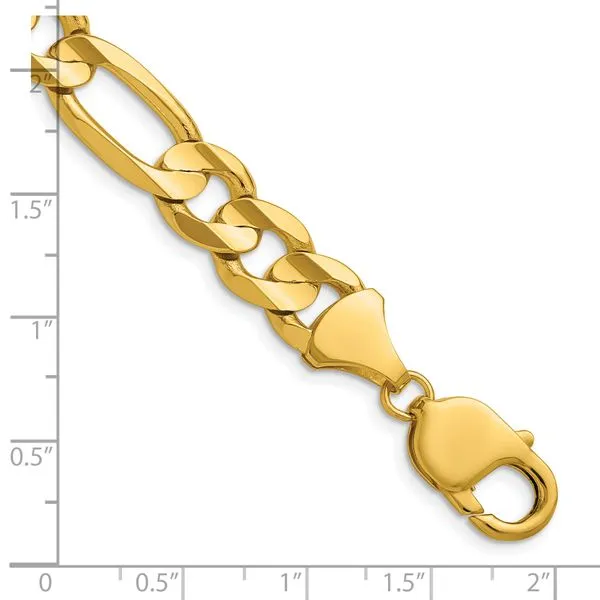 Leslie's 10K 10.0mm Concave Figaro Chain Image 2 G.G. Gems, Inc. Scottsdale, AZ