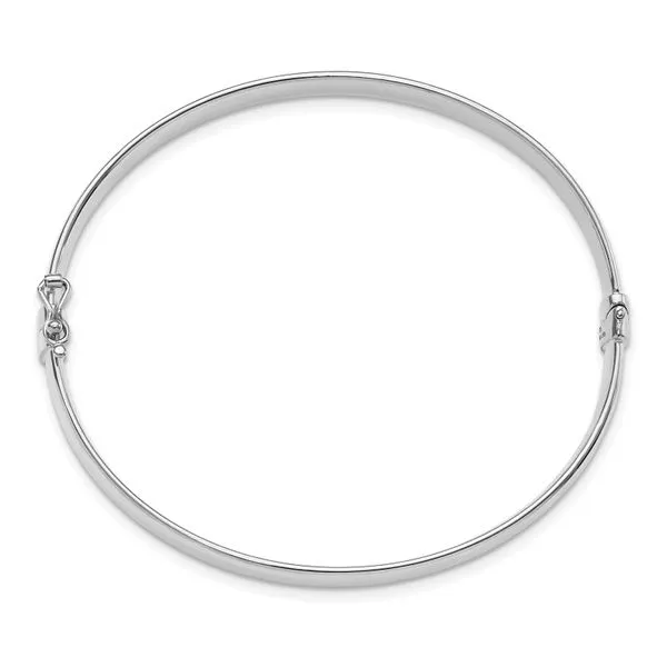Leslie's 10K White Gold 5.9mm Bangle Image 2 Johnson Jewellers Lindsay, ON