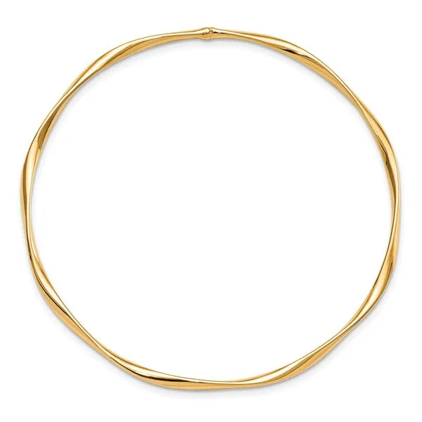 Leslie's 10K Yellow Gold Slip-On Bangle Image 2 Fairfield Center Jewelers Fairfield, CT