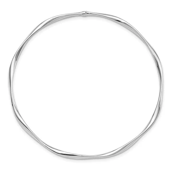 Leslie's 10K White Gold Slip-On Bangle Image 2 Mitchell's Jewelry Norman, OK