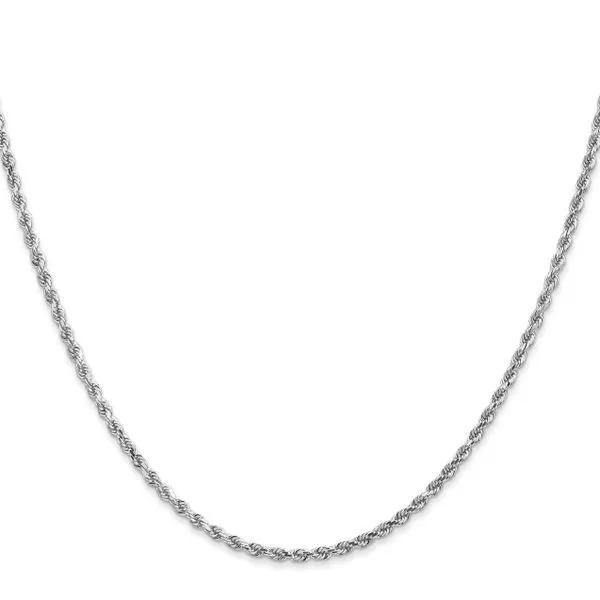 Leslie's 14K White Gold 2mm Diamond-Cut Rope Chain Image 2 Jewelry Design Studio Jensen Beach, FL