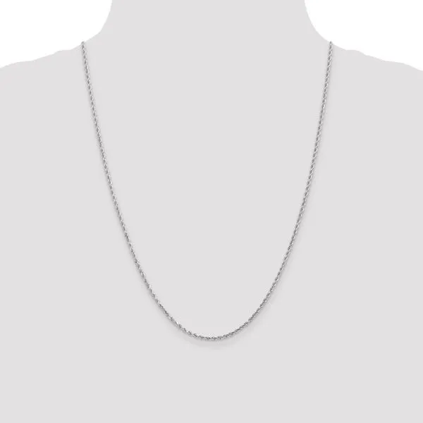 Leslie's 14K White Gold 2mm Diamond-Cut Rope Chain Image 4 Johnson Jewellers Lindsay, ON