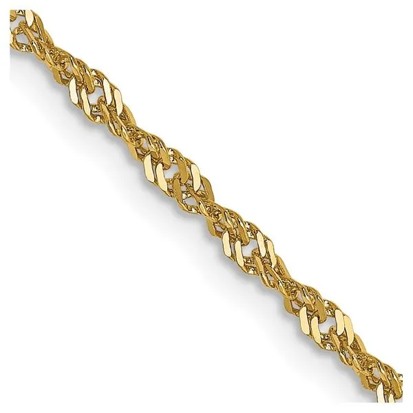 Leslie's 14K 1.6mm Singapore Chain Diamond Design Jewelers Somerset, KY