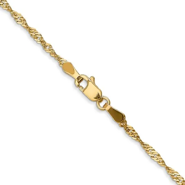 Leslie's 14K 1.6mm Singapore Chain Image 3 Johnson Jewellers Lindsay, ON