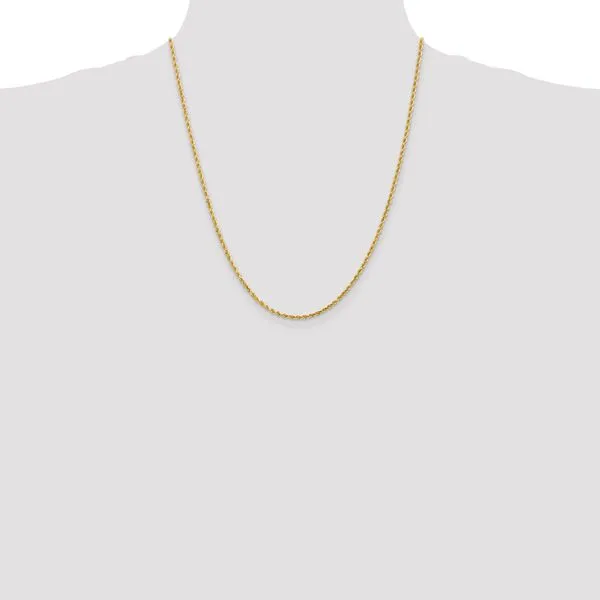 Leslie's 14K 2mm Diamond-Cut Rope Chain Image 4 Albert's Jewelers Kingsland, GA