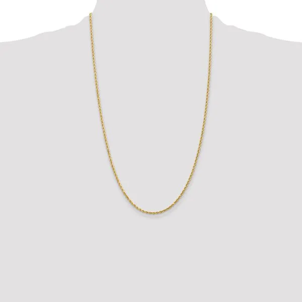 Leslie's 14K 2mm Diamond-Cut Rope Chain Image 4 Albert's Jewelers Kingsland, GA