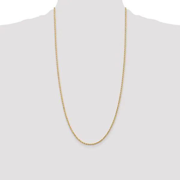 Leslie's 14K 2mm Diamond-Cut Rope Chain Image 4 Albert's Jewelers Kingsland, GA